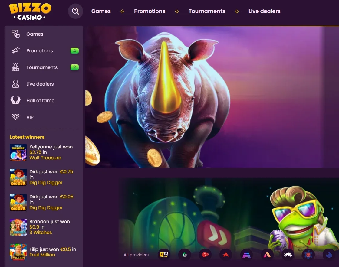 Bizzo casino Mobile Review