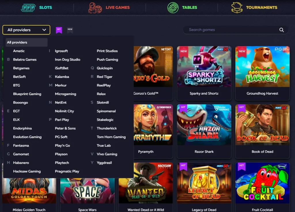 Vavada Casino Games