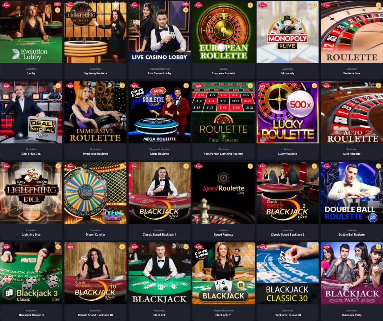 Woo Casino Live Games