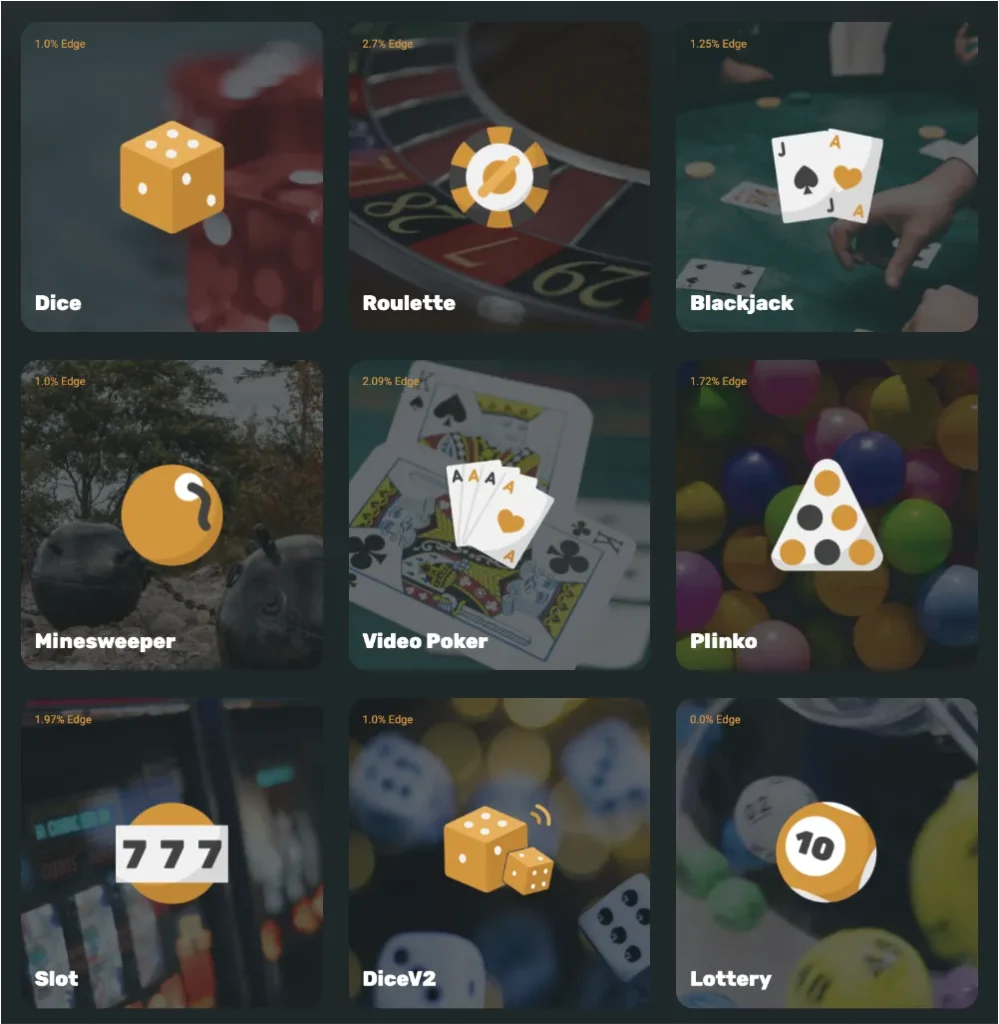Cryptogames Casino all games